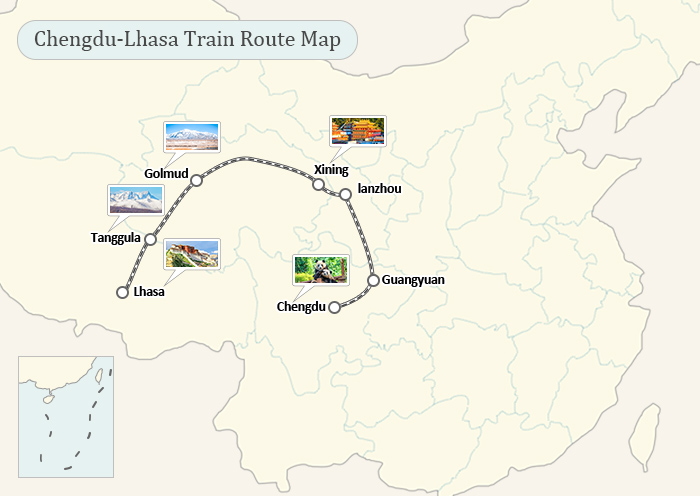 Qinghai Tibet Railway Map China Tibet Railway Map