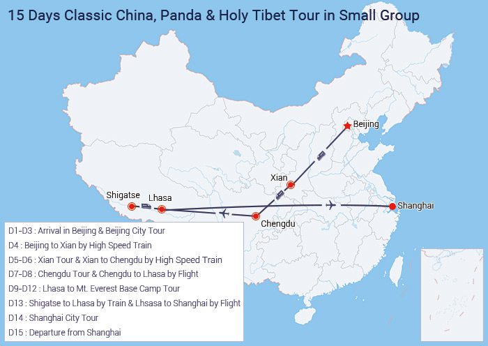 16 Days Classic China, Panda & Holy Tibet Tour in Small Group