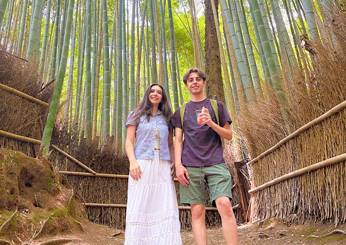 Our Guests in Arashiyama Bamboo Grove
