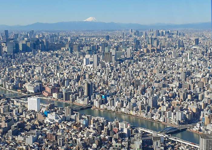 View Mt. Fuji from Tokyo City