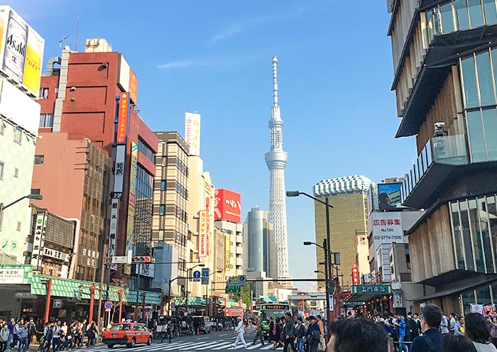 Tokyo Skytree view from Street