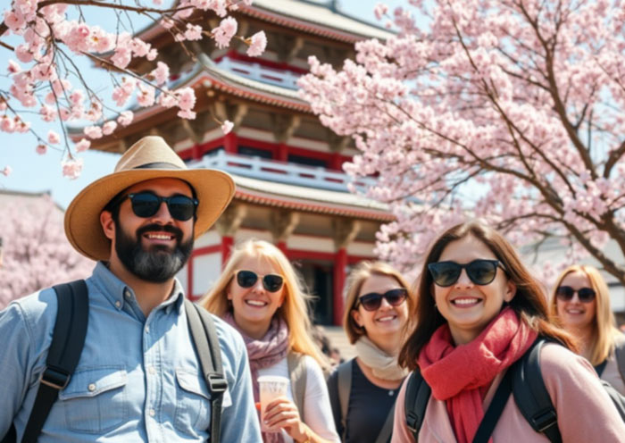 Sakura Bliss & Mount Fuji, Japan Travel Experience AI Art