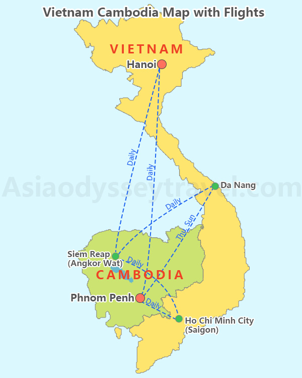 Vietnam Cambodia Map