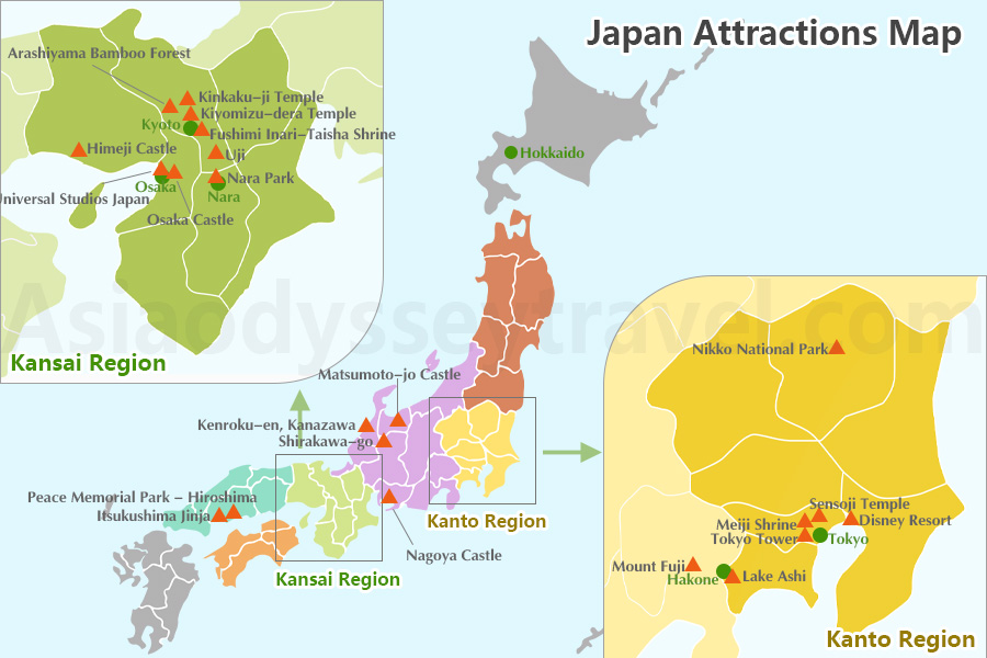 Japan Tourist Map