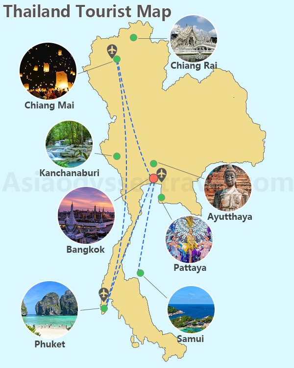 Thailand Tourist Map