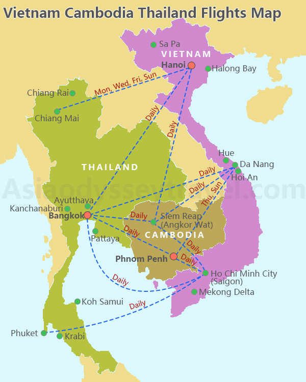 Thailand Vietnam Cambodia Map