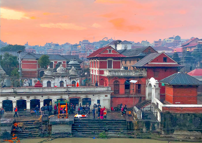 Pashupatinath Temple in Sunset