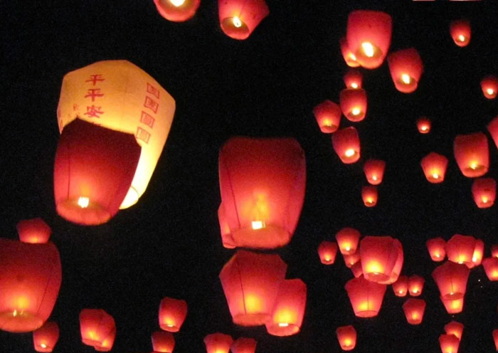 Taiwan Lantern Festival in Pingxi