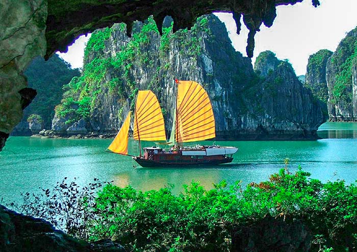 Cave Exploration at Halong Bay