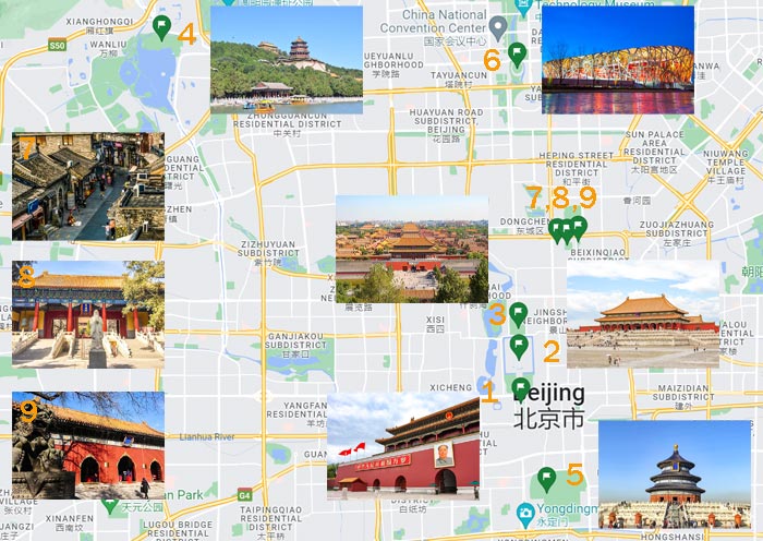 Beijing Top Attractions Map 700 1 