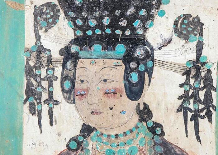 Painting inside Mogao Grottoes 