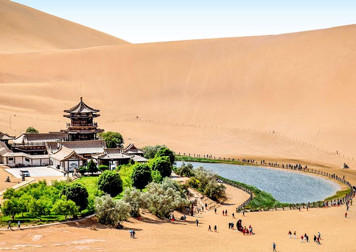 The Crescent Spring at the foot of the Mingsha Mountain