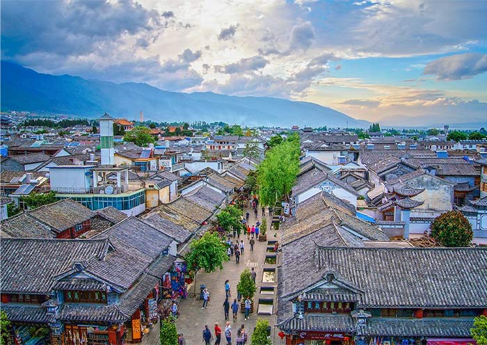 Rooftop View of Dali Old Town, Yunnan