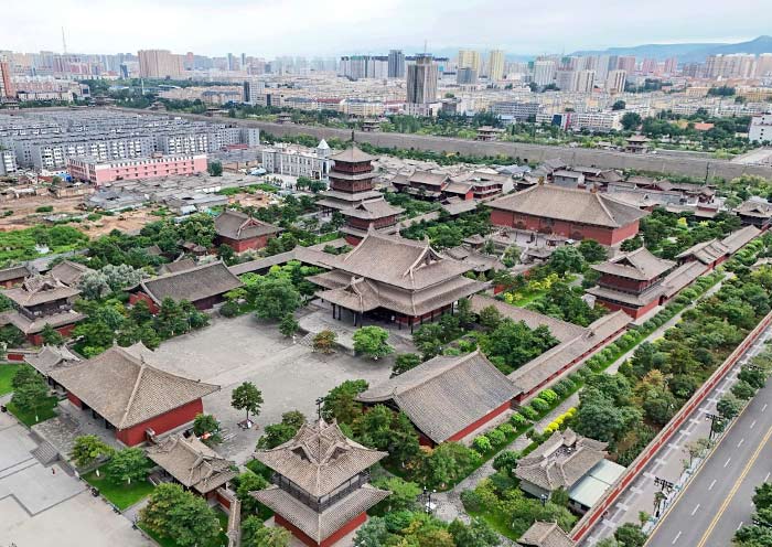 Bird-eye View of Huayan Temple, Datong 