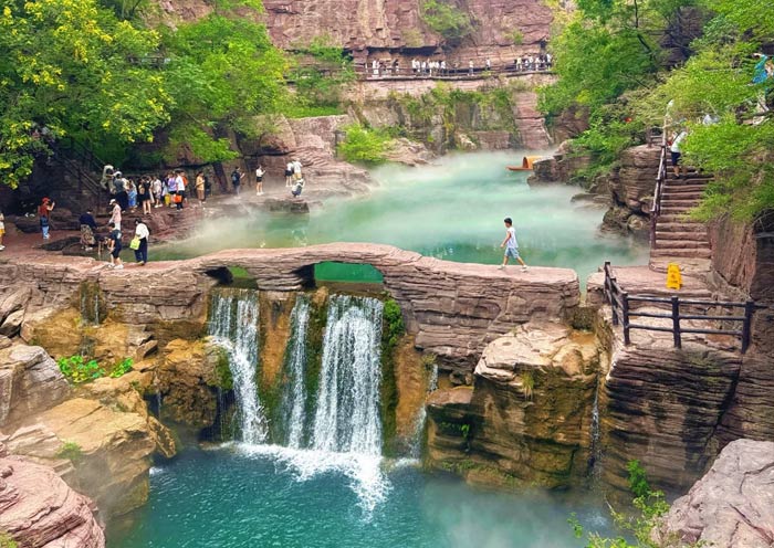 Red Stone Gorge of Yuntai Mountain in Henan