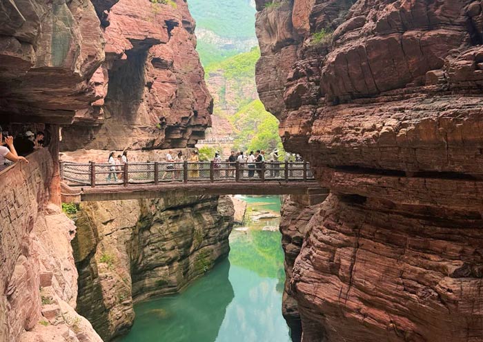 Red Stone Gorge of Yuntai Mountain in Henan