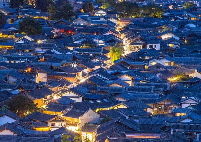 Lijiang Old Town night view