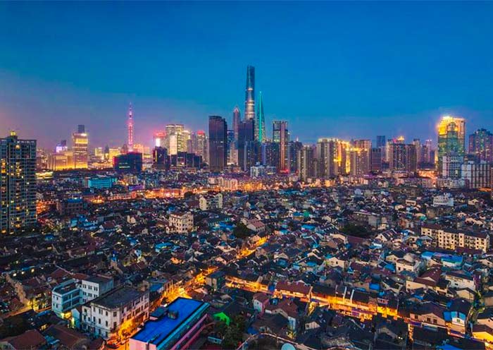 Shanghai City's Night View