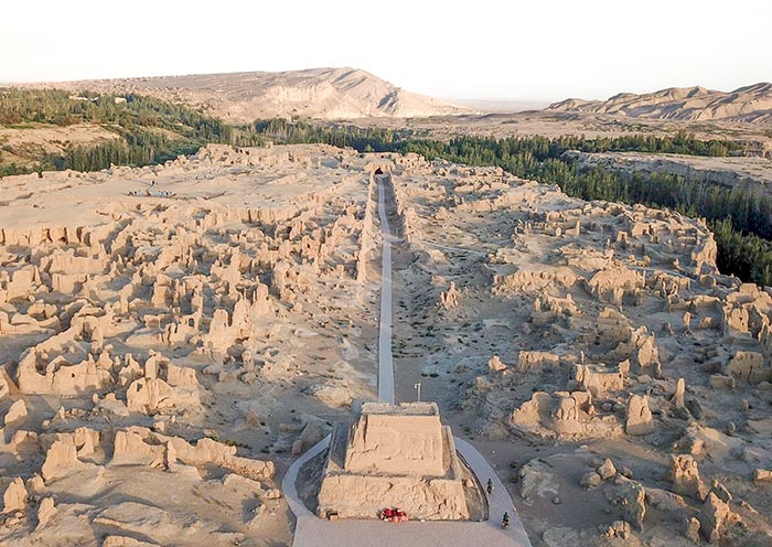 Panorama of Jiaohe Ancient City