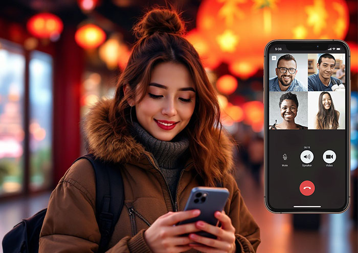 Travelers Using Wechat in China to Connect 