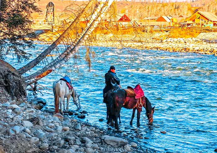 Horse Riding in Hemu Village, Xinjiang