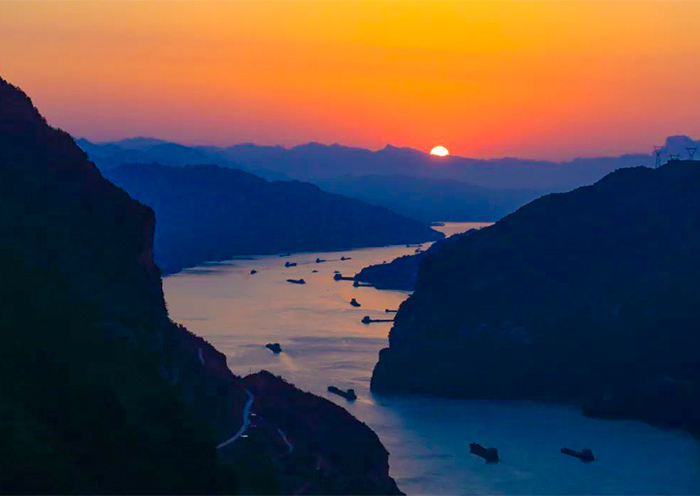 Sunset over the Yangtze River