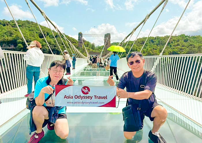 Challenge on Glass Bridge, Zhangjiaije Grand Canyon