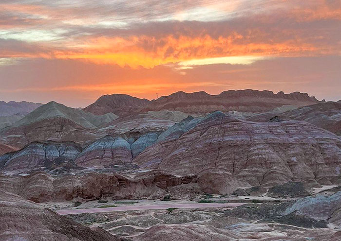 Zhangye Danxia Geopark Sunset