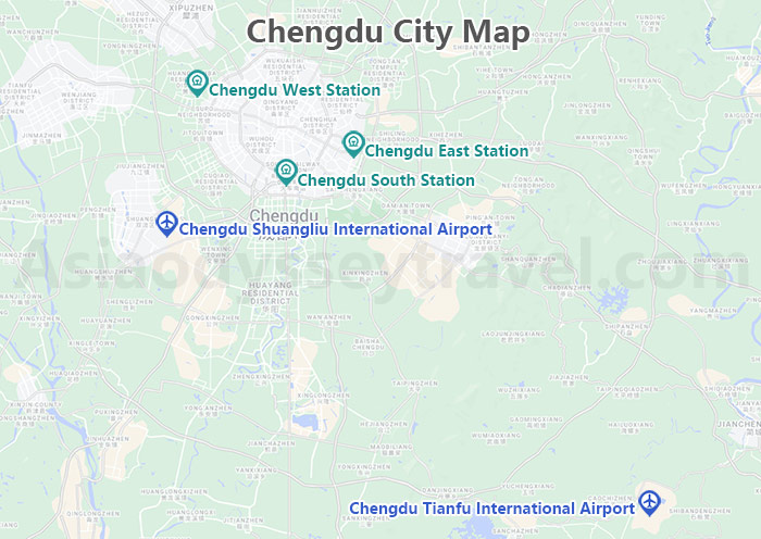 Chengdu Tourist Map: Chengdu Sichuan China Map (2025)