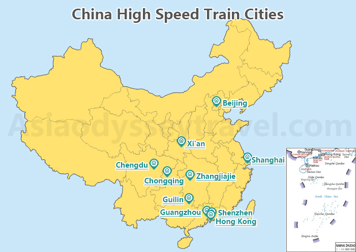 Top 10 China High Speed Train Cities