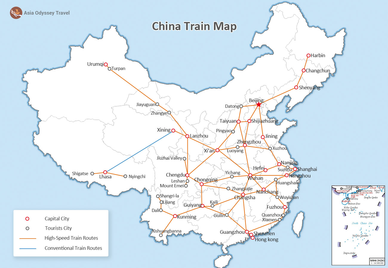 China Train Map