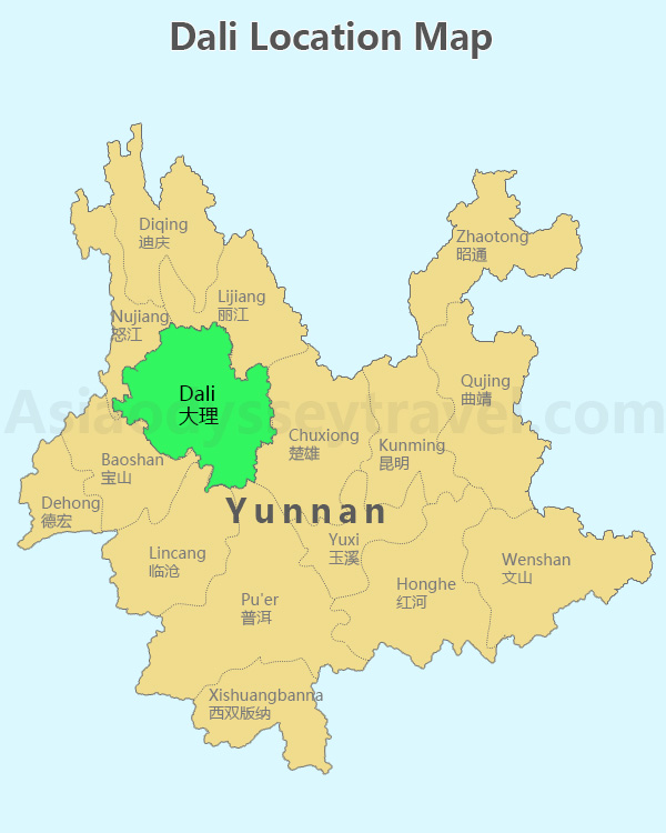 Dali Map: Dali Yunnan China Map (Updated 2025)