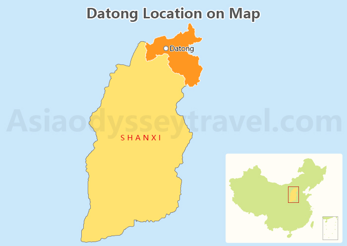 Datong Location Map, Shanxi