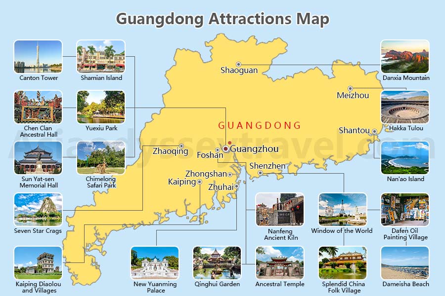 Guangdong china map