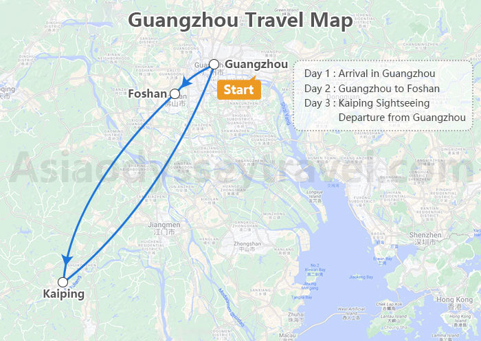 Guangzhou Tourist Map: China Guangzhou Maps with Attractions (2025)