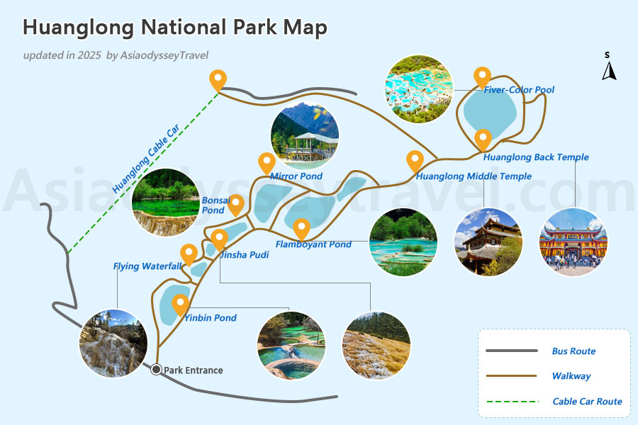 Huanglong National Park Map