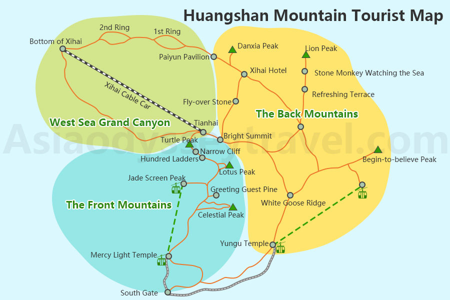 Huangshan Mountain Map