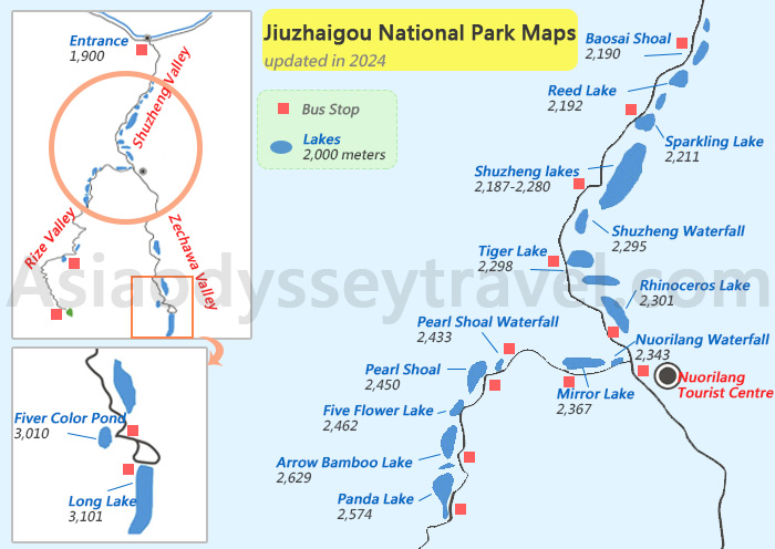 Jiuzhaigou Map