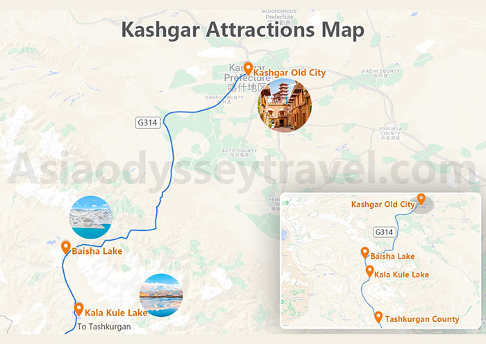 Kashgar Tourist Map