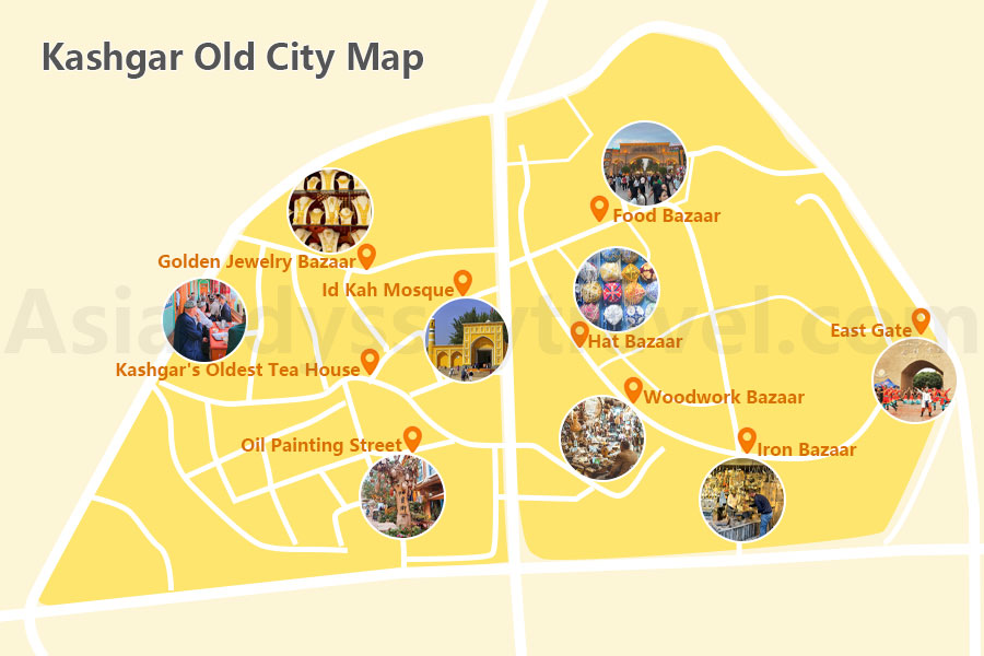 Kashgar Old City Map