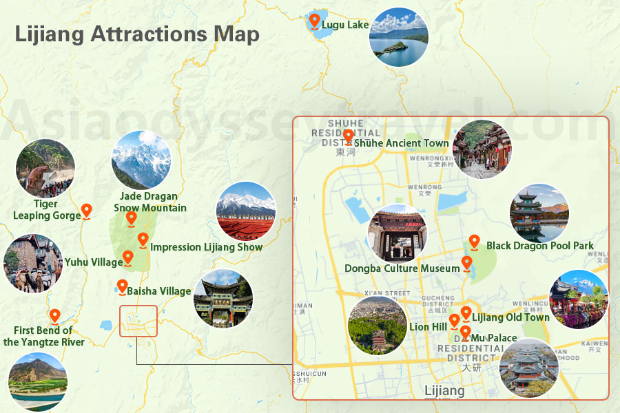 Lijiang Tourist Map