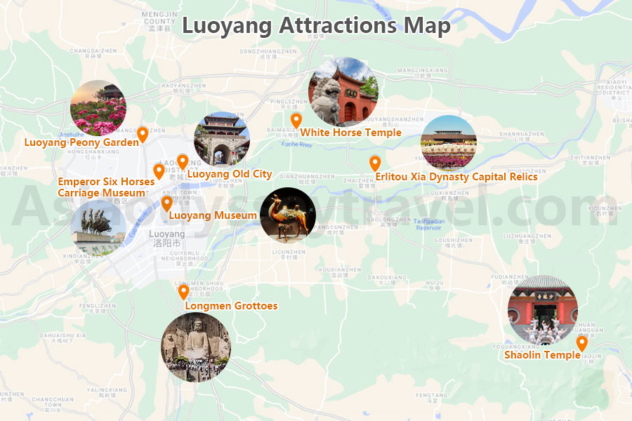 Luoyang Tourist Map: Luoyang Map with Tourist Attractions