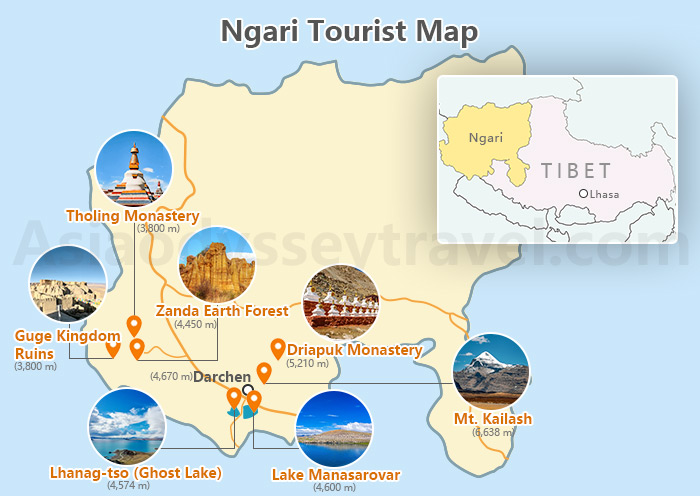 Ngari Tourist Map