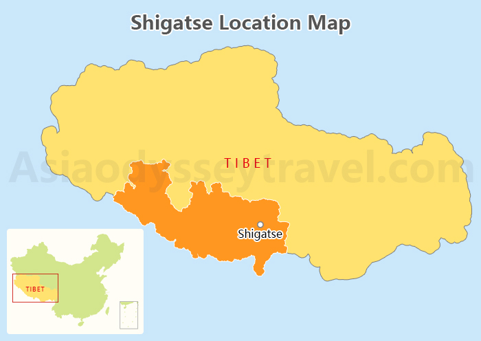 Shigatse Location Map