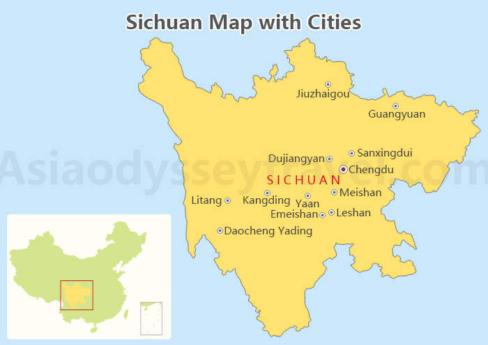 Sichuan Maps: Tourist Map of Sichuan China (2025)