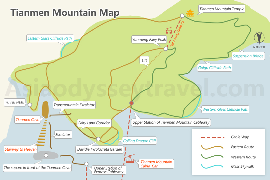 Tianmen Mountain Map