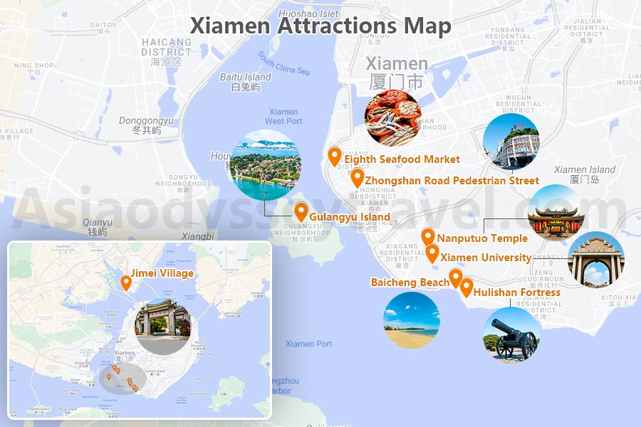 Xiamen Map: Xiamen City Map & Xiamen Tourist Map (2025)