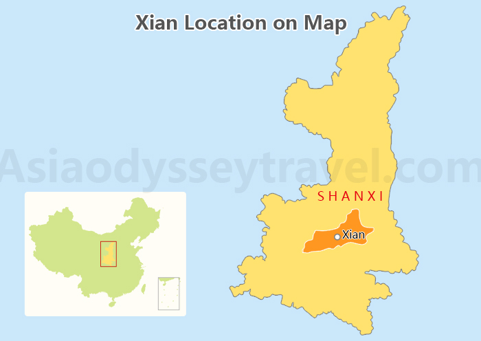 Xian location Map