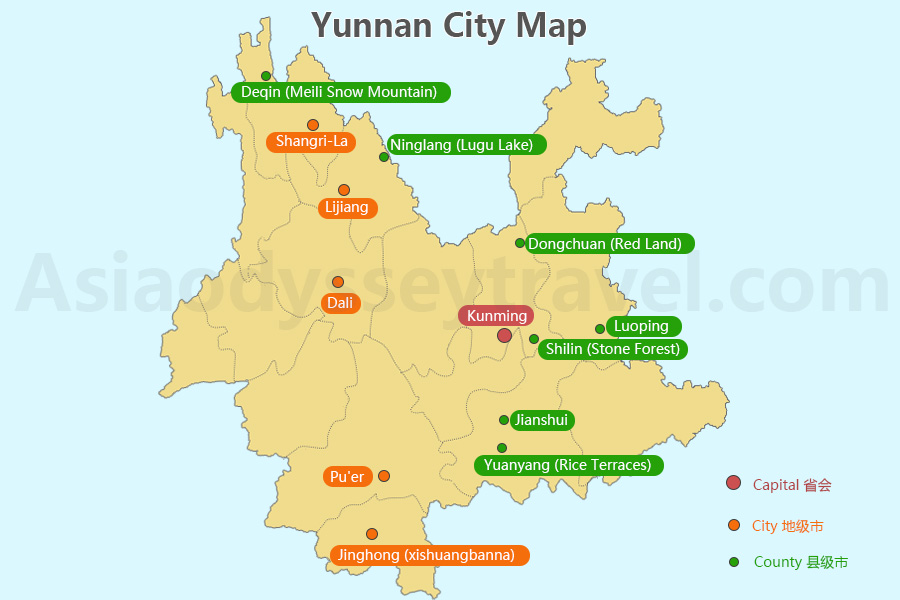 Yunnan Maps: Yunnan China Map & Yunnan Tourist Map (2024)