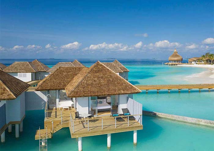 Outrigger Maldives Maafushivaru Resort Sunset Water Villa with Hot Tub